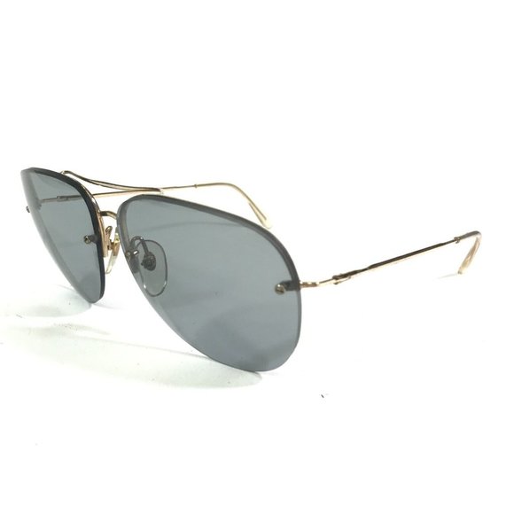 Vintage Aviators Sunglasses Gold Wire Frames with Blue Lenses Oversize Italy - Picture 4 of 8